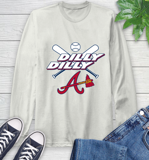 MLB Atlanta Braves Dilly Dilly Baseball Sports Long Sleeve T-Shirt 12