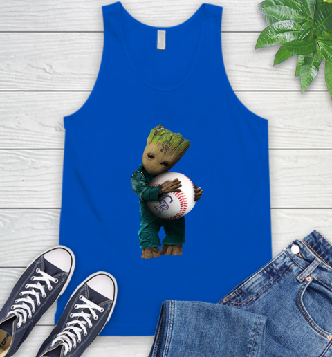 MLB Groot Guardians Of The Galaxy Baseball Sports Colorado Rockies Tank Top 5
