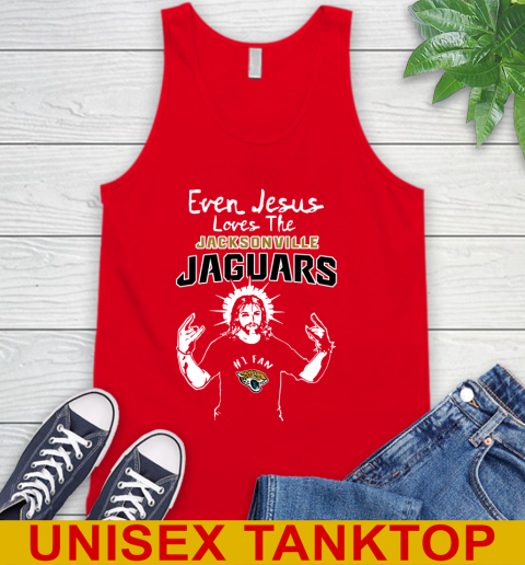 Jacksonville Jaguars NFL Football Even Jesus Loves The Jaguars Shirt Tank Top 5