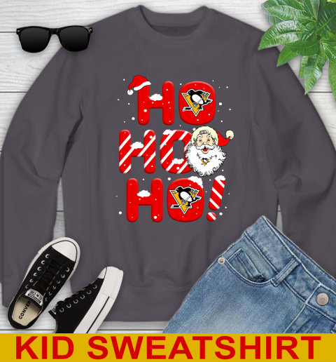 Pittsburgh Penguins NHL Hockey Ho Ho Ho Santa Claus Merry Christmas Shirt Youth Sweatshirt 5