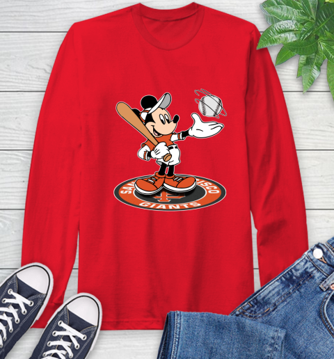 MLB Baseball San Francisco Giants Cheerful Mickey Disney Shirt Long Sleeve T-Shirt 11