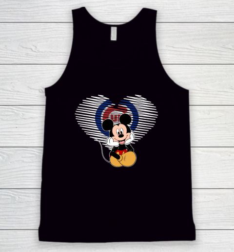 MLB Chicago Cubs The Heart Mickey Mouse Disney Baseball Tank Top