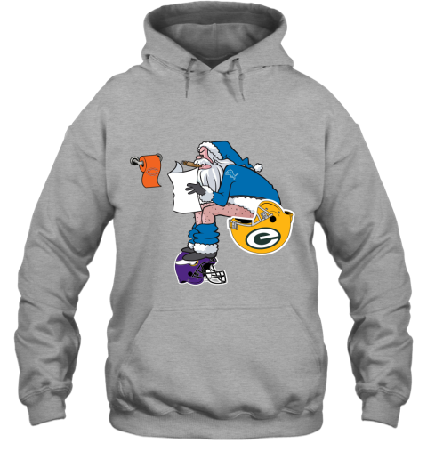 Santa Claus Detroit Lions Shit On Other Teams Christmas Hoodie