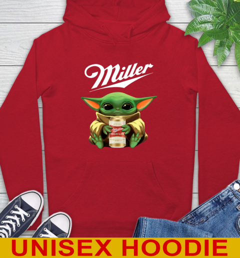 Star Wars Baby Yoda Hugs Miller High Life Beer Shirt 22