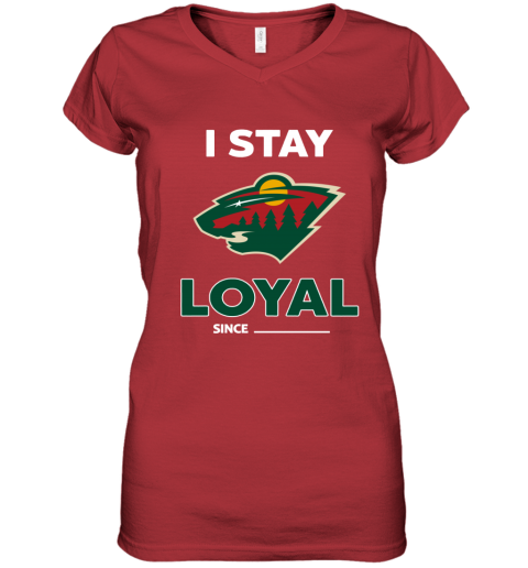 Minnesota Wild I Stay Loyal vu4u minnesota wild i stay loyal women v neck t shirt 39 front red