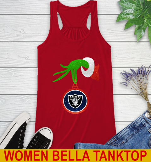 Oakland Raiders Grinch Merry Christmas NFL Football Racerback Tank 6
