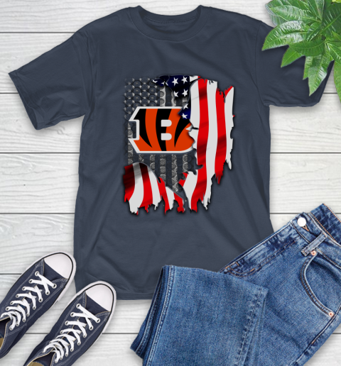 Cincinnati Bengals NFL Football American Flag T-Shirt 4 Cincinnati Bengals NFL Football American Flag T-Shirt - Image 4
