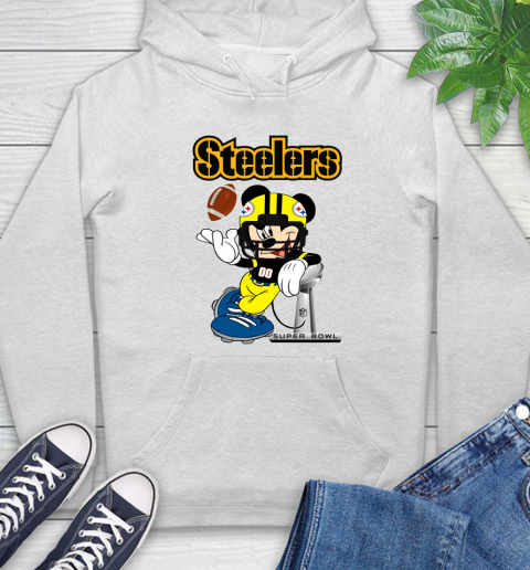 NFL Pittsburgh Steelers Mickey Mouse Disney Super Bowl Football T Shirt Hoodie