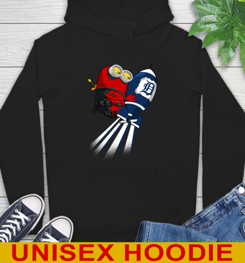 MLB Baseball Detroit Tigers Deadpool Minion Marvel Shirt Hoodie