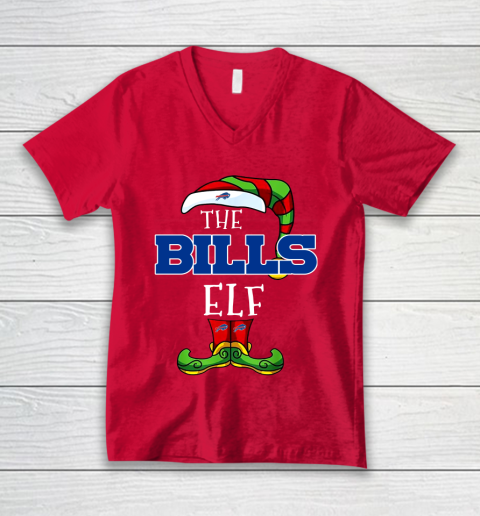 Buffalo Bills Christmas ELF Funny NFL V-Neck T-Shirt 6