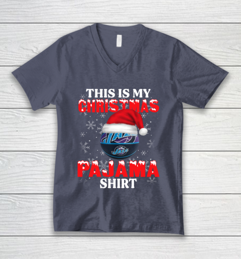 Utah Jazz This Is My Christmas Pajama Shirt NBA V-Neck T-Shirt 7