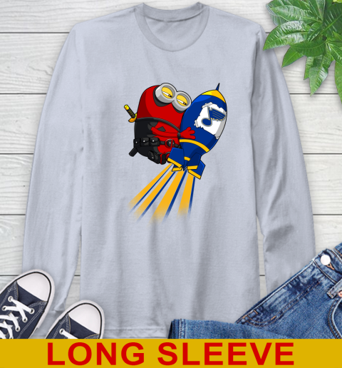 NHL Hockey St.Louis Blues Deadpool Minion Marvel Shirt Long Sleeve T-Shirt 6