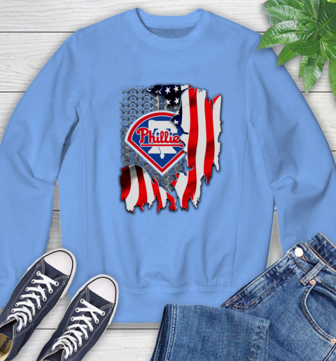 Philadelphia Phillies MLB Baseball American Flag Sweatshirt 11