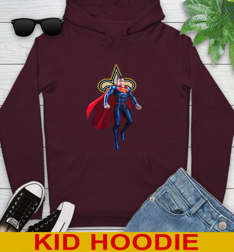 NFL Superman DC Sports Football New Orleans Saints Youth Hoodie 7