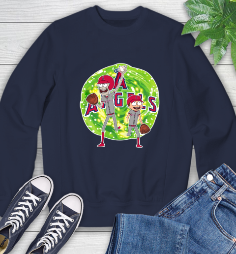 MLB Los Angeles Angels Rick And Morty Baseball Sports Sweatshirt 3