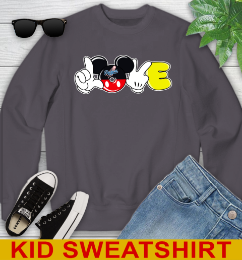Los Angeles Dodgers MLB Baseball Love Mickey Disney Sports Youth Sweatshirt 6