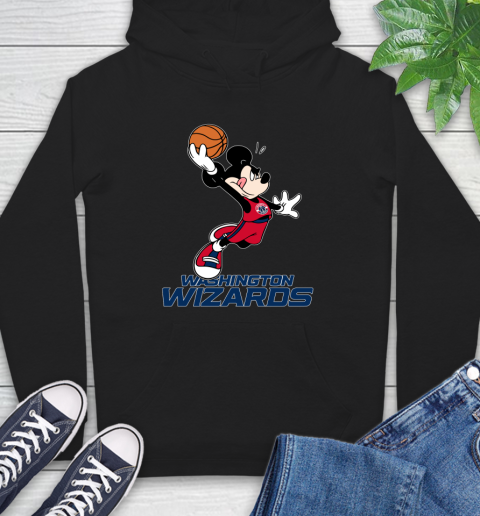 NBA Basketball Washington Wizards Cheerful Mickey Mouse Shirt Hoodie