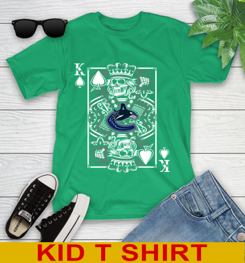 Vancouver Canucks NHL Hockey The King Of Spades Death Cards Shirt Youth T-Shirt 7