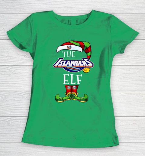 New York Islanders Christmas ELF Funny NHL Women's T-Shirt 5