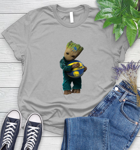 NBA Groot Guardians Of The Galaxy Basketball Sports Golden State Warriors Women's T-Shirt 5