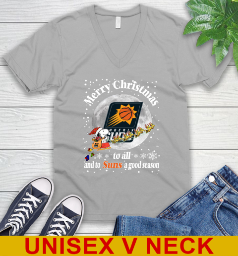 Phoenix Suns Merry Christmas To All And To Suns A Good Season NBA Basketball Sports V-Neck T-Shirt 3