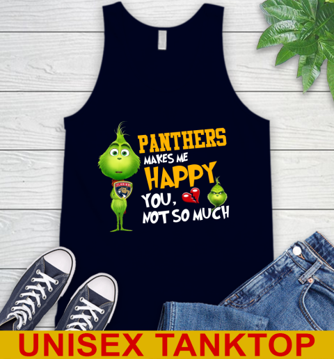 NHL Florida Panthers Makes Me Happy You Not So Much Grinch Hockey Sports Tank Top 2