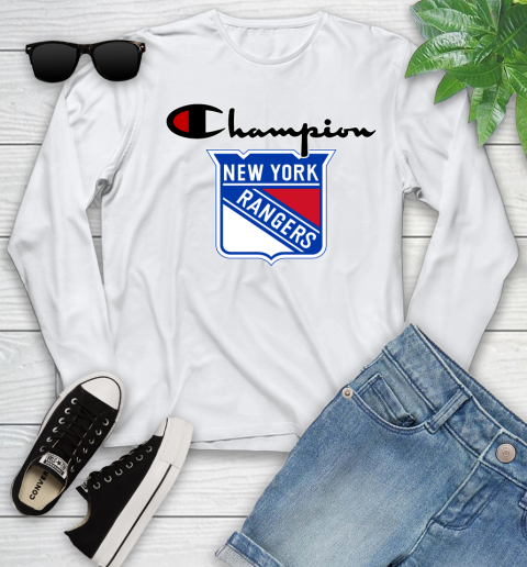 NHL Hockey New York Rangers Champion Shirt Youth Long Sleeve