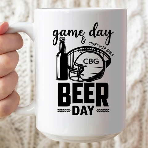 Football And Beer Day Ceramic Mug 15oz