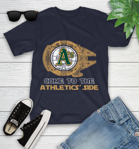 MLB Come To The Oakland Athletics Side Star Wars Baseball Sports Youth T-Shirt 2