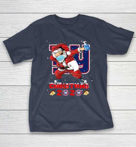 New York Giants Funny Santa Claus Dabbing Christmas 2020 NFL T-Shirt 3
