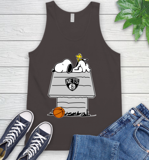 Brooklyn Nets NBA Basketball Snoopy Woodstock The Peanuts Movie Tank Top 7