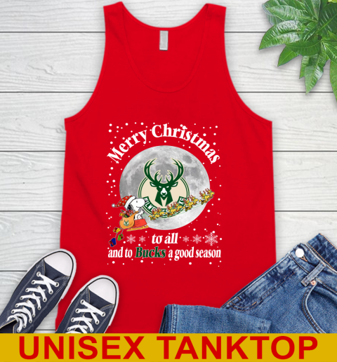 Milwaukee Bucks Merry Christmas To All And To Bucks A Good Season NBA Basketball Sports Tank Top 5