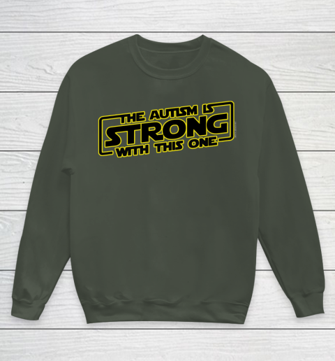 The Autism Is Strong With This One Autism Awareness Youth Sweatshirt 8