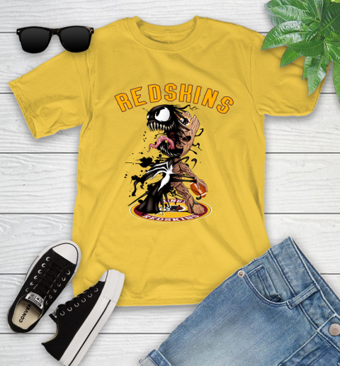NFL Washington Redskins Football Venom Groot Guardians Of The Galaxy Youth T-Shirt 8
