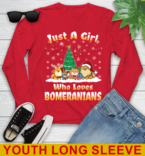 Christmas Just a girl who love pomeranians dog pet lover 127