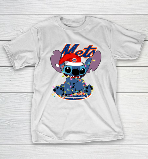 New York Mets MLB noel stitch Baseball Christmas T-Shirt