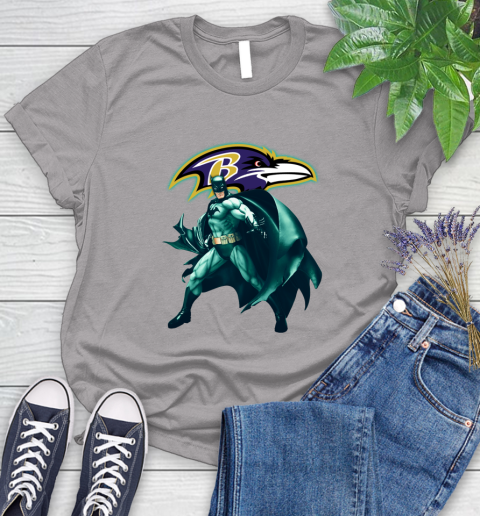 NFL Batman Football Sports Baltimore Ravens Women's T-Shirt 5