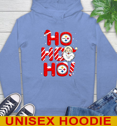 Pittsburgh Steelers NFL Football Ho Ho Ho Santa Claus Merry Christmas Shirt Hoodie 11