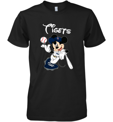 Baseball Mickey Team Detroit Tigers Premium Men's T-Shirt