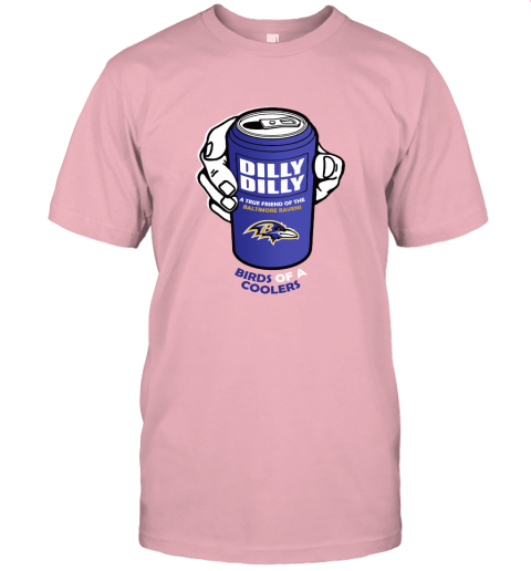 Bud Light Dilly Dilly! Baltimore Ravens Birds Of A Cooler Unisex Jersey Tee