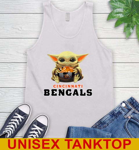 NFL Football Cincinnati Bengals Baby Yoda Star Wars Shirt Tank Top