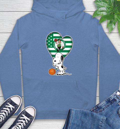 Boston Celtics NBA Basketball The Peanuts Movie Adorable Snoopy Hoodie 11
