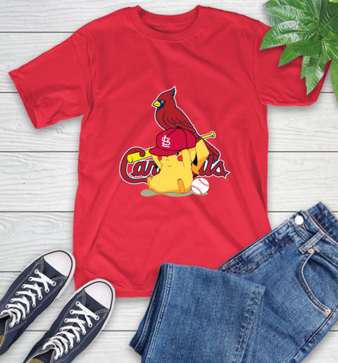 MLB Pikachu Baseball Sports St.Louis Cardinals T-Shirt 10