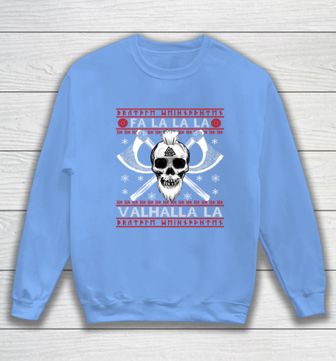 Ugly Christmas Sweater Fa La La Valhalla Viking Sweatshirt 8