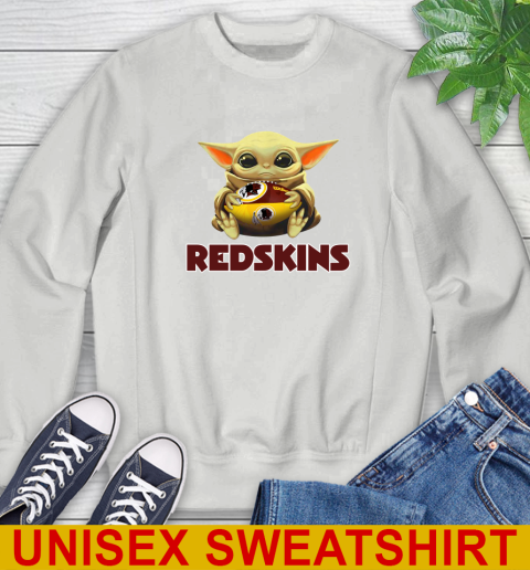 NFL Football Washington Redskins Baby Yoda Star Wars Shirt Sweatshirt 5