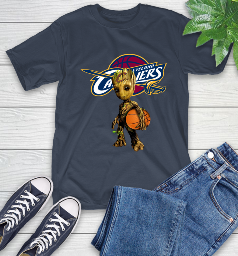 Cleveland Cavaliers NBA Basketball Groot Marvel Guardians Of The Galaxy T-Shirt 4