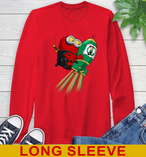 NBA Basketball Boston Celtics Deadpool Minion Marvel Shirt Long Sleeve T-Shirt 12