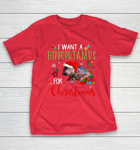 I Want A Hippopotamus For Christmas Hippo Fiona T-Shirt 9