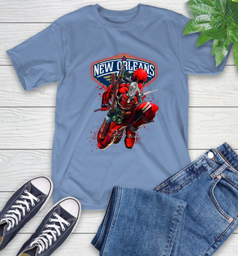 NBA Deadpool Marvel Comics Sports Basketball New Orleans Pelicans T-Shirt 11