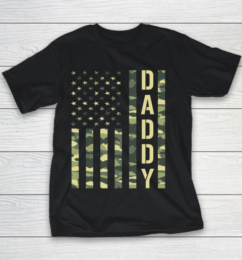 Veteran Shirt Proud Daddy Military Veteran Soldier Fathers day 2021 Flag Youth T-Shirt